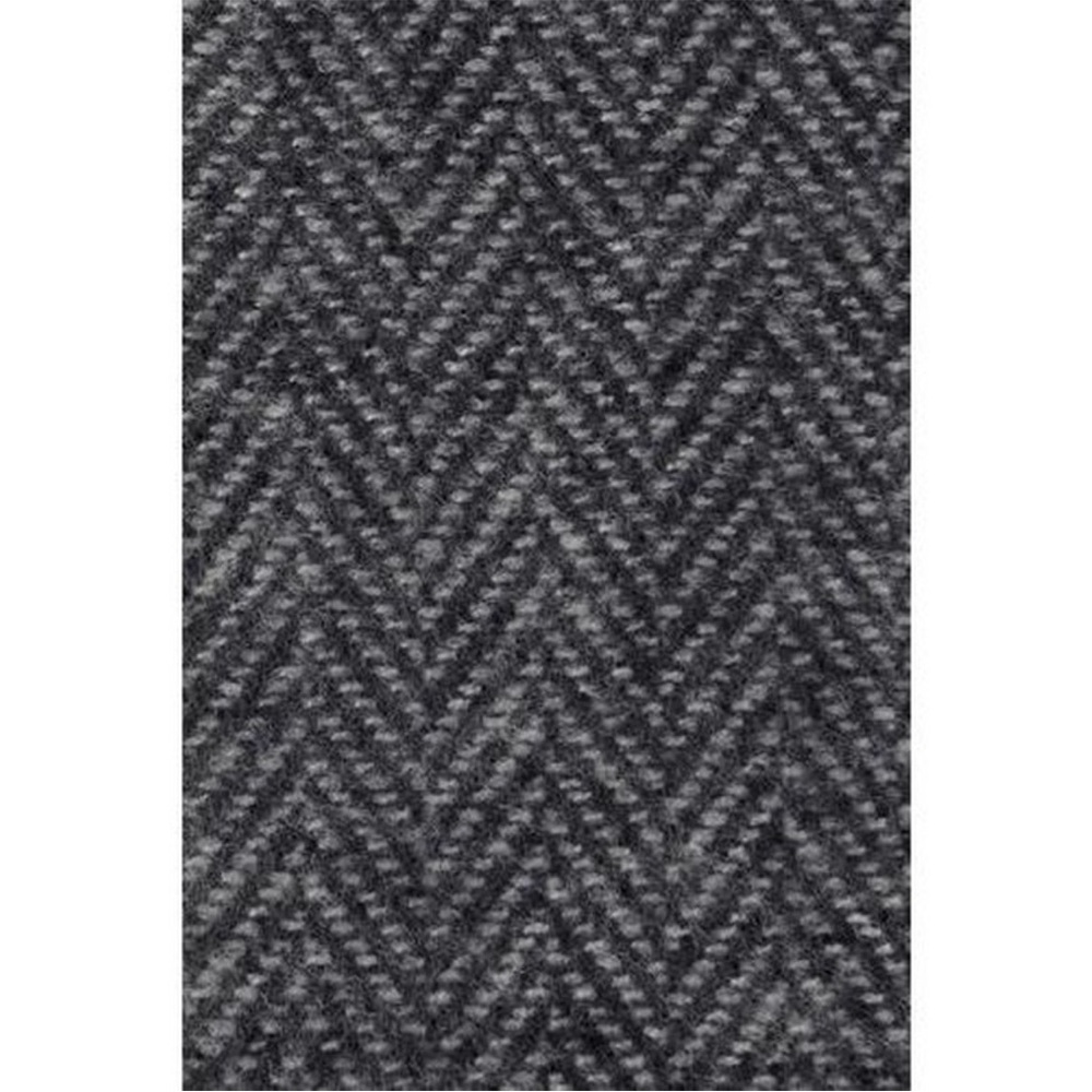 Lands' End CashTouch Pattern Winter Scarf - Ivory/Black Herringbone - Picture 2 of 3